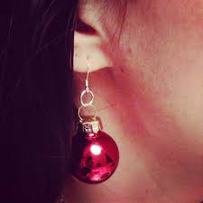 Christmas ornament earrings
