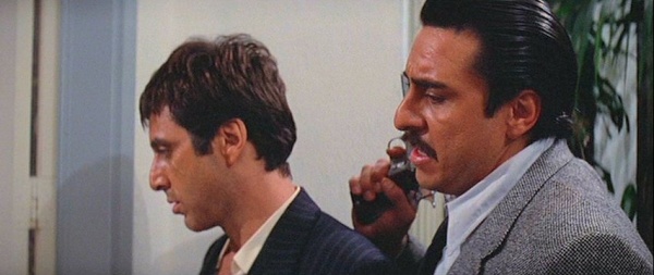 Ernie and Tony Montana (Al Pacino) in Scarface