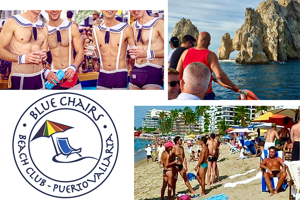 Cabo San Lucas beach party and The Blue Chairs in Puerto Vallarta