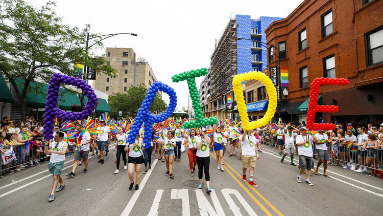 Chicago Pride Parade balloons