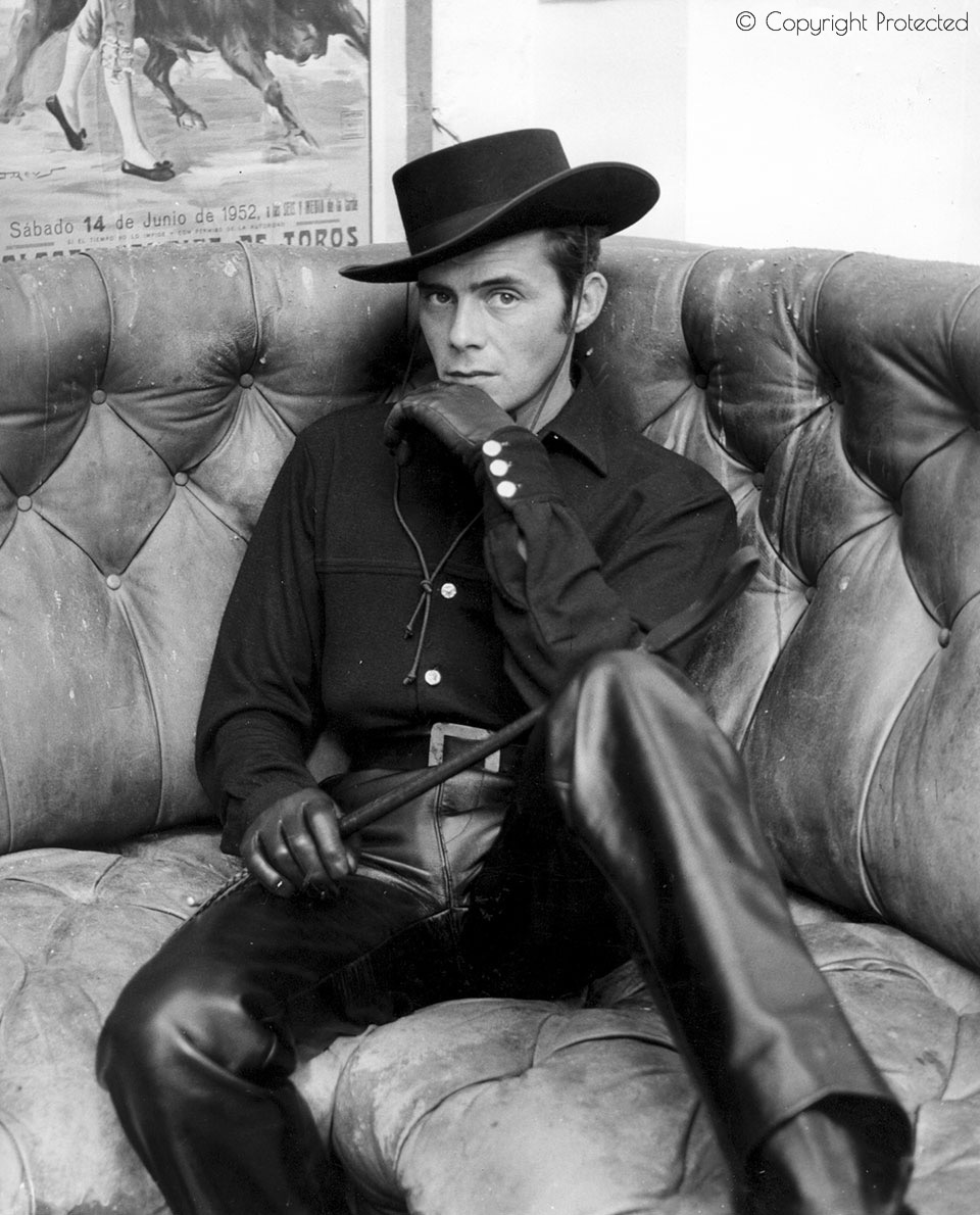 Dirk Bogarde in leather