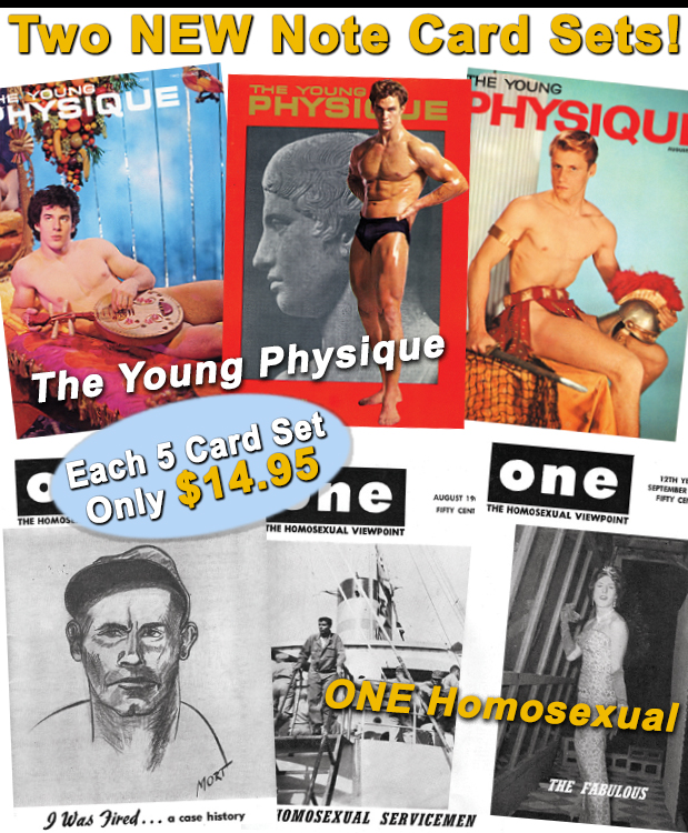 Two New Note Card Sets: The Young Physique and ONE: Homosexual