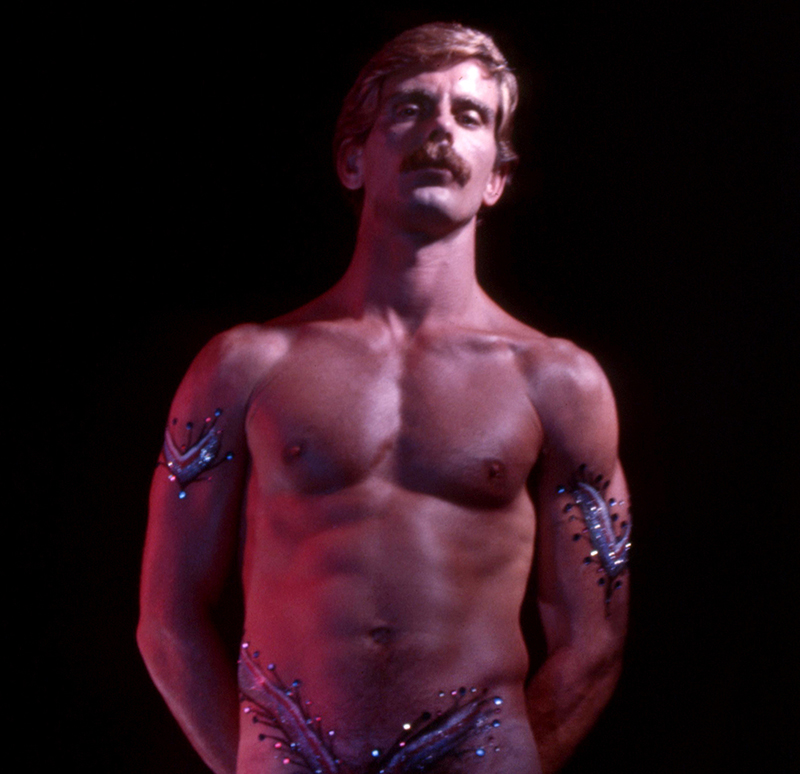 Will Seagers in glitter body paint
