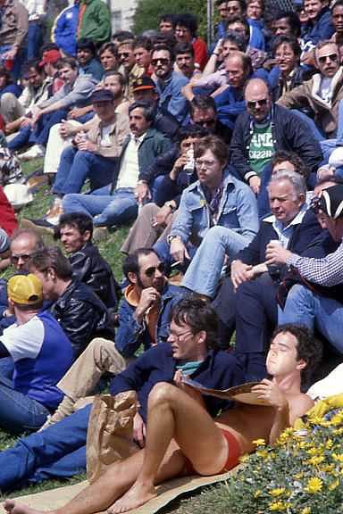 Gay softball game in San Francisco, 1977