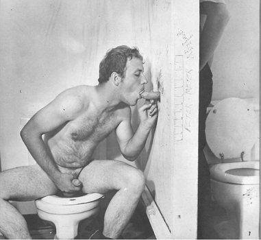 Vintage glory hole blowjob photo