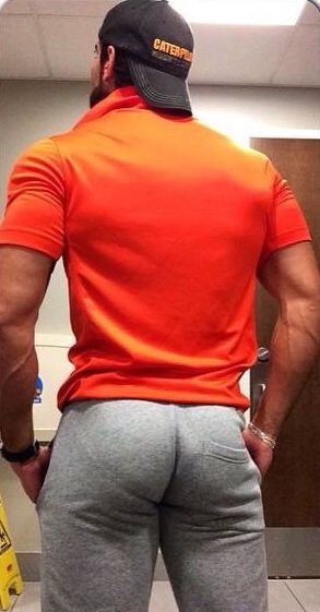 Guy in sweatpants from behind