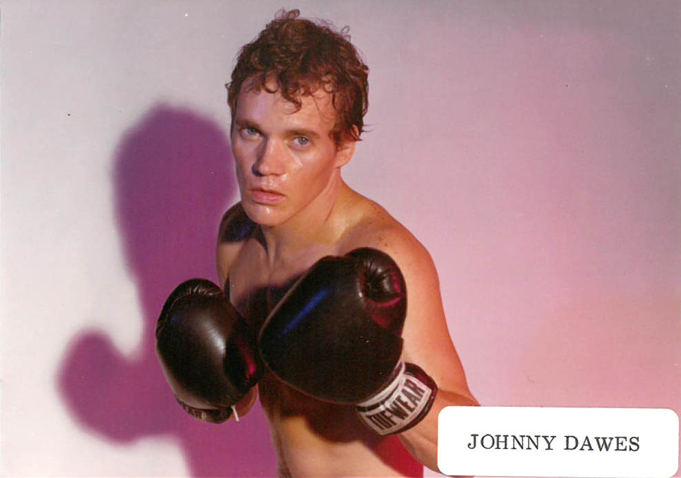 Johnny Dawes wearing boxing gloves