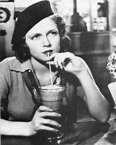 Lana Turner at a soda fountain