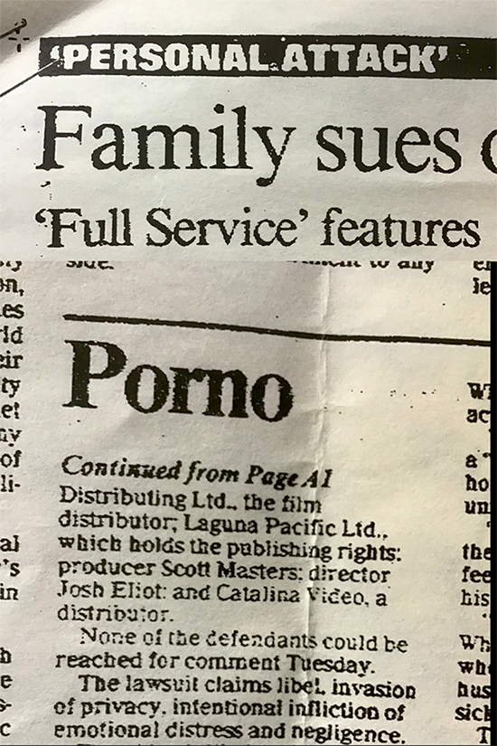 Newspaper article on Full Service lawsuit