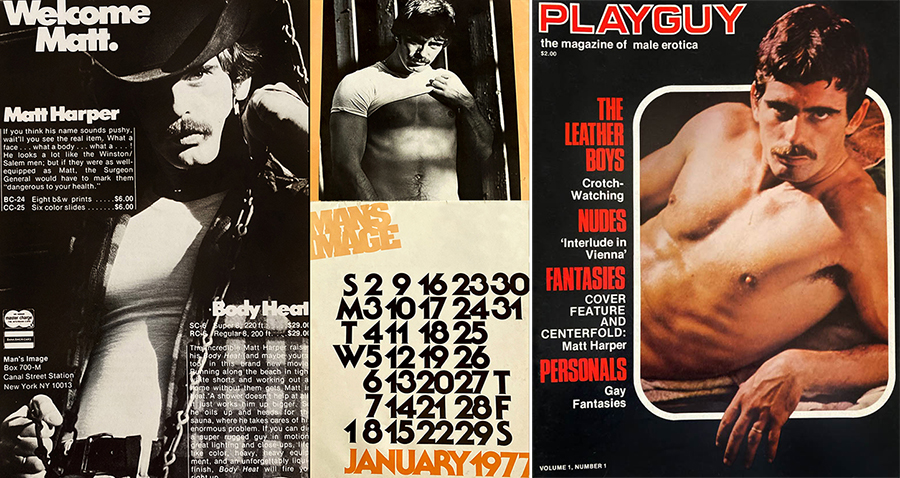 Will Seagers in a Man's Image calendar & on the cover of the first issue of Playguy