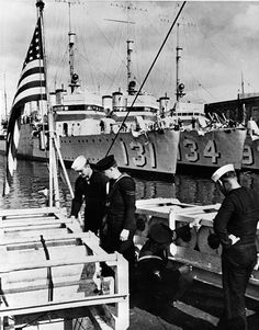 Sailors at 1940s great lakes naval base