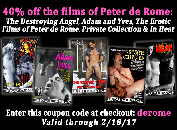 Sale - 40% off all films by Peter de Rome through 2/18/17