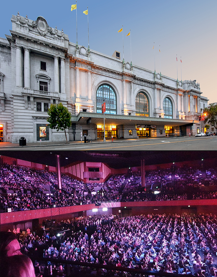 San Francisco Civic Auditorium exterior and interior