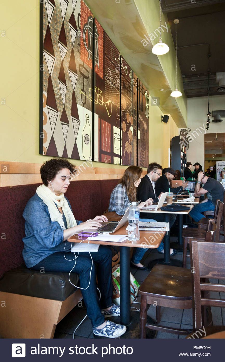 Person at Starbucks on a laptop