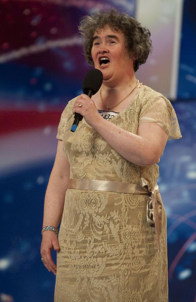 Susan Boyle singing on Britain's Got Talent
