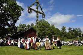 Swedish maypole dance