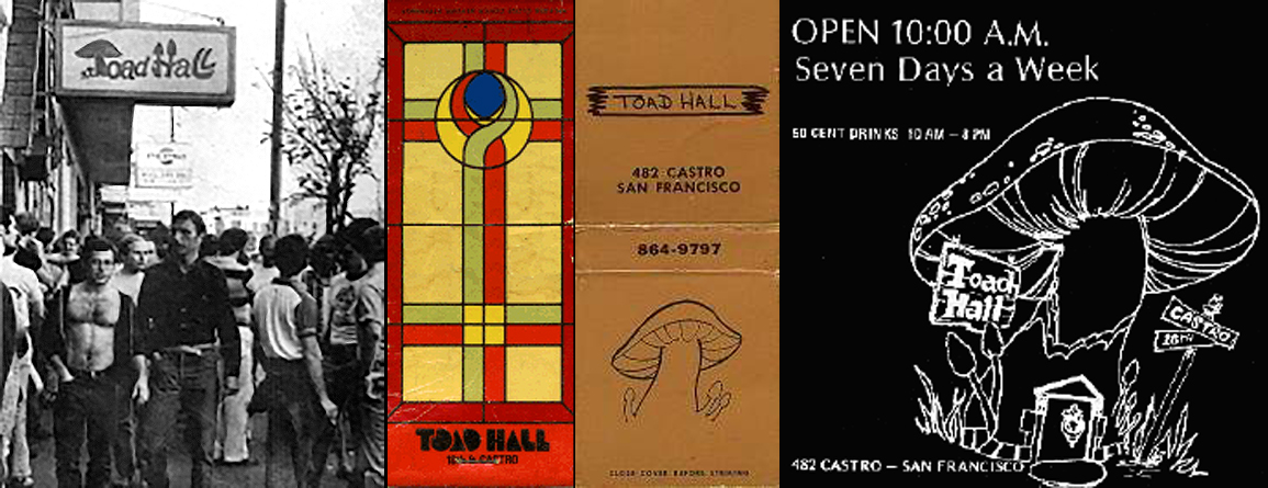 Toad Hall exterior and advertisements, 1970s