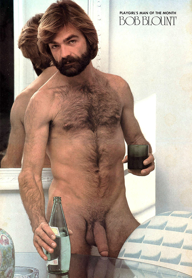 Bob Blount as Playgirl's Man of the Month, April 1979