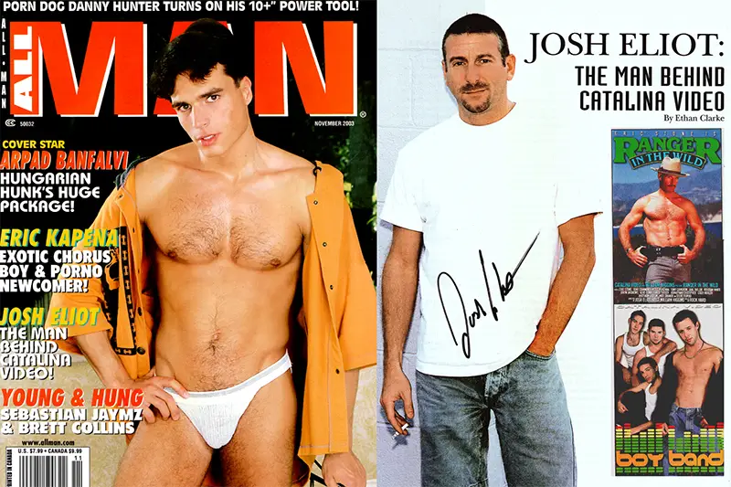 November 2003 All Man Magazine cover and Josh Eliot photo