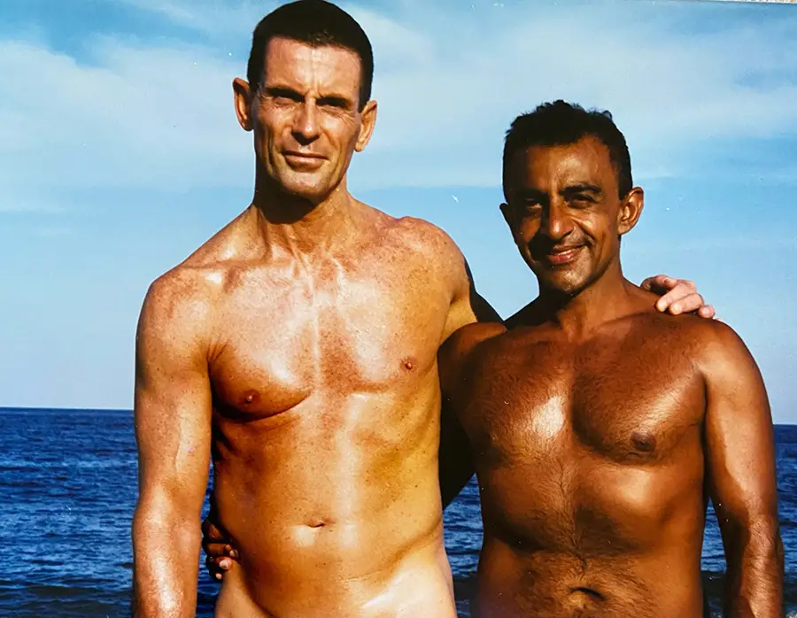 Will Seagers and friend at Sandy Hook beach