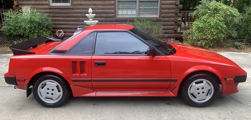 Red 1985 Toyota MR-2