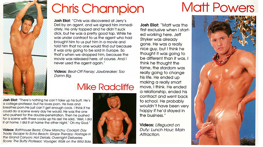 More of Catalina Video's leading men: Chris Champion, Matt Powers, Mike Radcliffe
