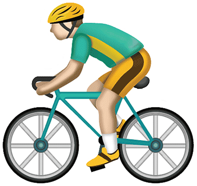 Guy on bike emoji