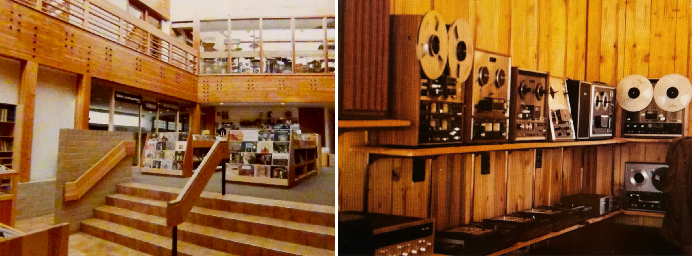 The Candyman interior, showing audio equipment and full shelves
