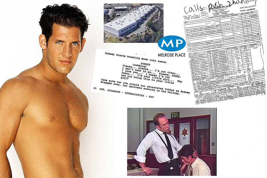 Chris Champion, the Melrose Place call sheet & FBI agents in the jailhouse set