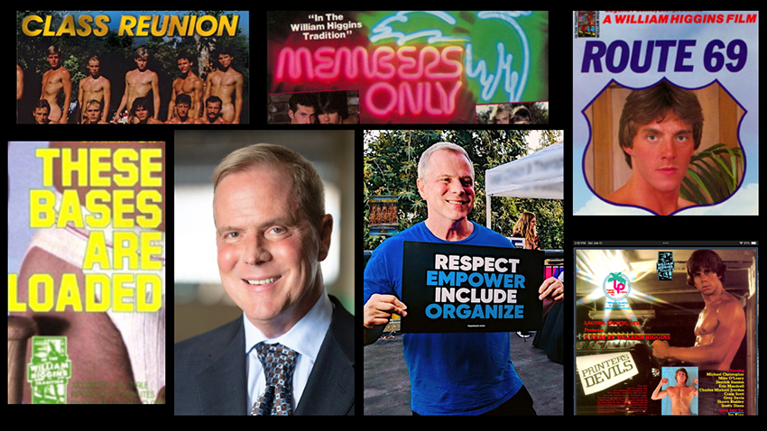 Derrick Stanton today at age 70, surrounded by some of his hit movies