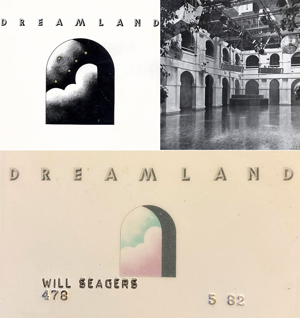 Dreamland logo, interior & Will Seagers' membership card