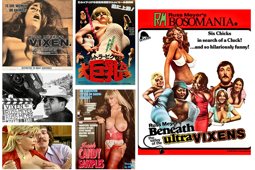 Erica Gavin in Vixen, Japanese & American posters for Beneath the Valley of the Ultra Vixens & Candy Samples with John Holmes