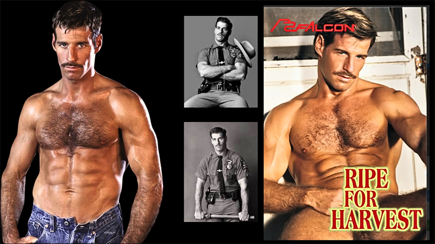 Eric Stone in state trooper gear plus in modeling for Falcon