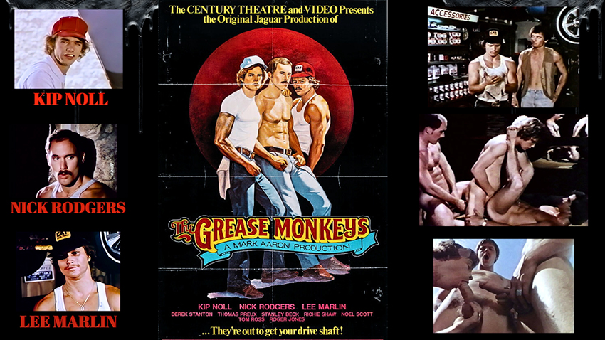 Grease Monkeys' three leading men, original film poster, & highlights