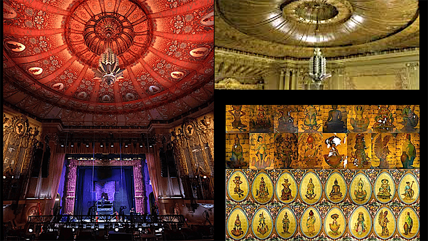 The Castro Theatre's ornate interior, before and after renovation