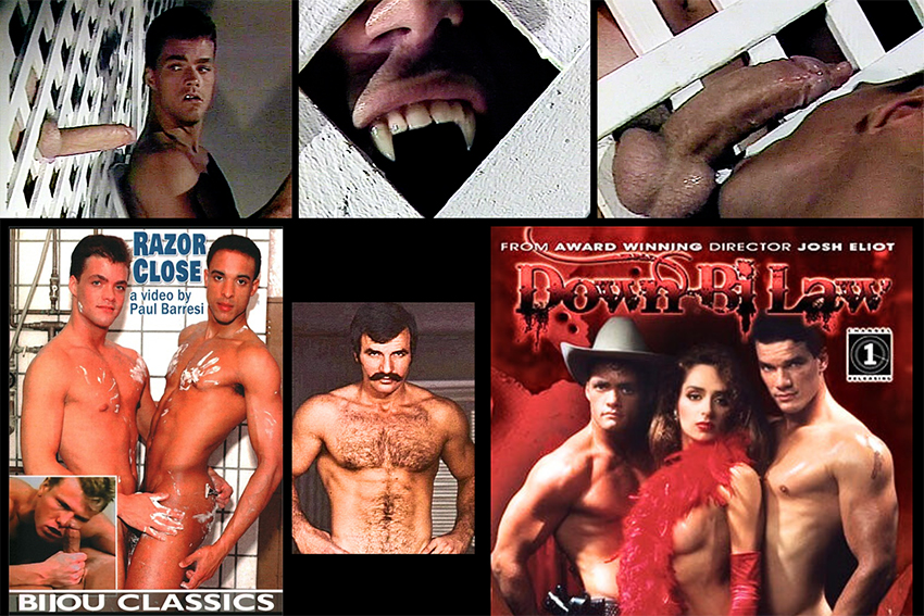 Joey Morgan blowing Aiden Shaw in Wet and Wild, in Razor Close & Down Bi Law, plus performer/director Paul Barresi