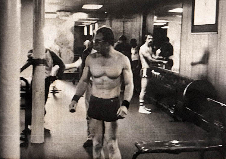 Men inside San Francisco gym The Pump Room in the 1970s