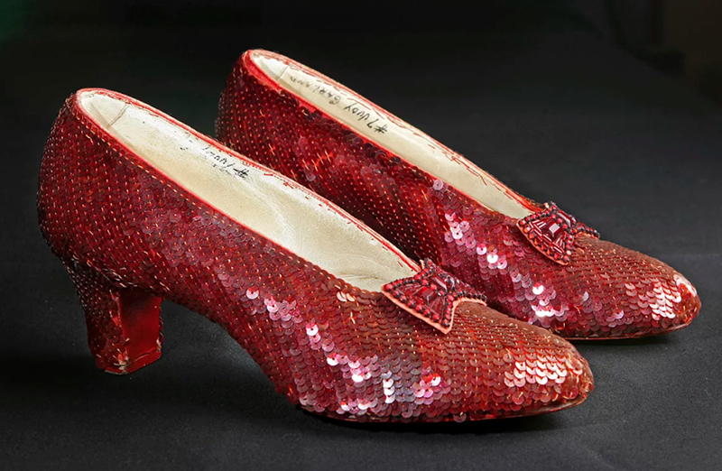 Sequinned ruby slippers