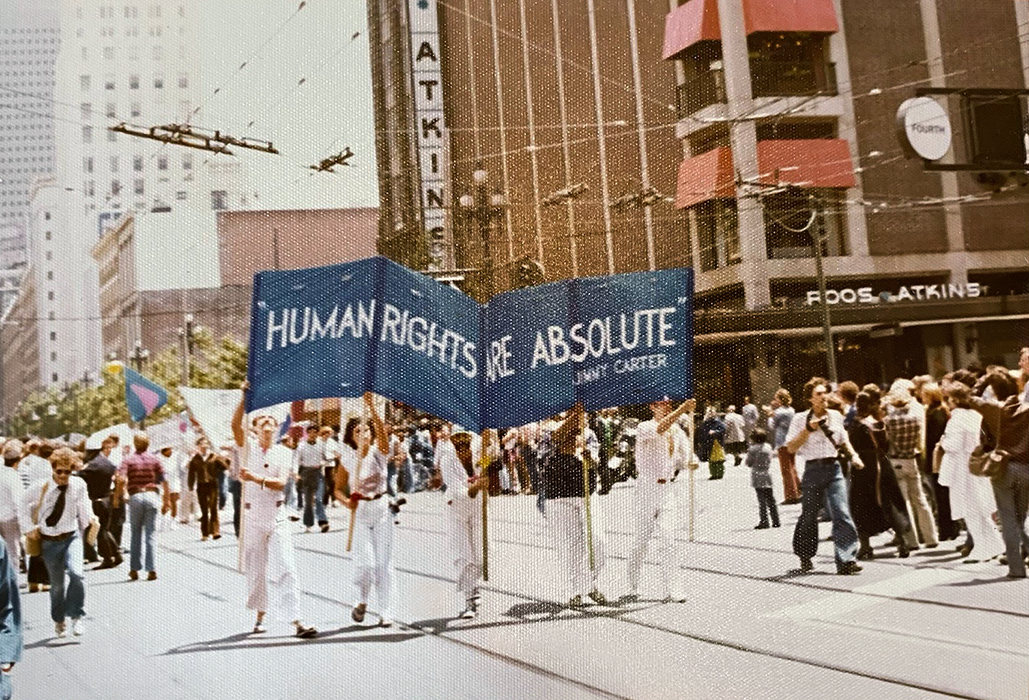 Sign reading Human rights are absolute