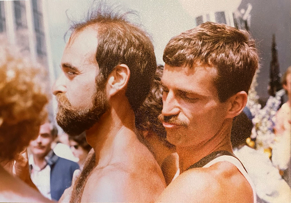 Roger and Tommy watching parade