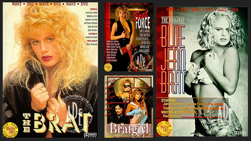 Covers from movies in Vivid Video's The Brat series