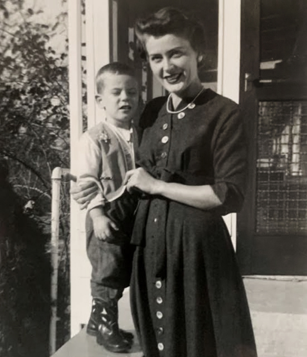 Young Will Seagers with his mother